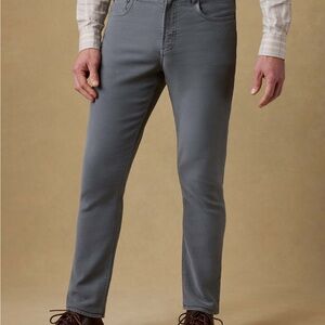 FAHERTY Men's Stretch Terry 5-Pocket Pant Slate Size 30x29 Slim Straight Stretch
